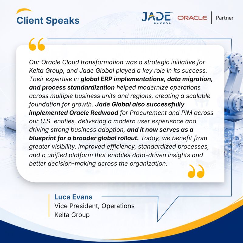 Jade Global agency's portfolio