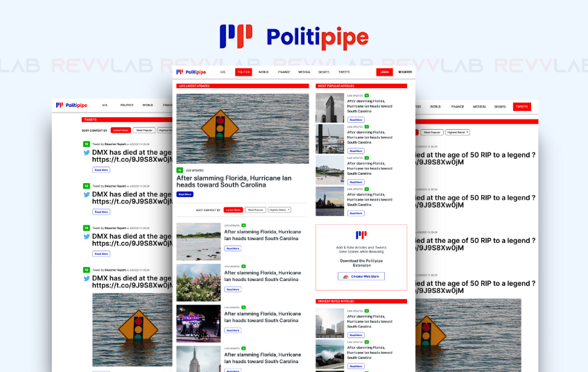 RevvLab agency's portfolio