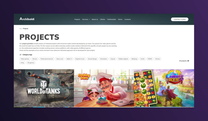 Aksamit Projects agency's portfolio