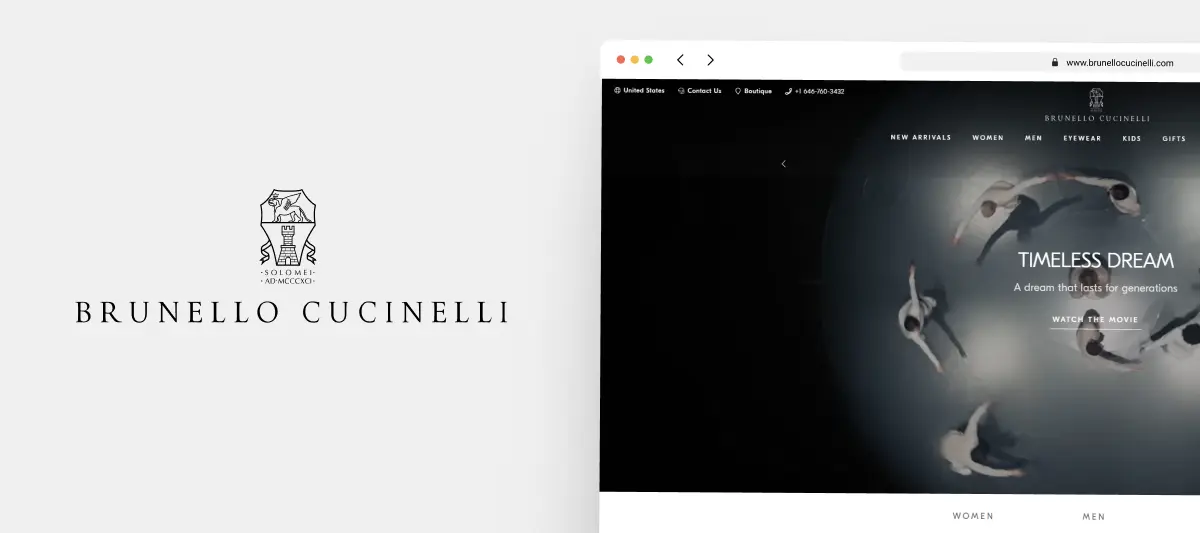 Brunello Cucinelli Website Screen Grab